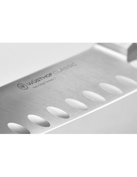 Wusthof Classic Colour Coral Peach coltello santoku forgiato con lama con fossetteda 17 cm