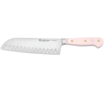 Wusthof Classic Colour Cuchillo santoku forjado con salrosa del Himalaya y hoja con borde grantonde 17cm