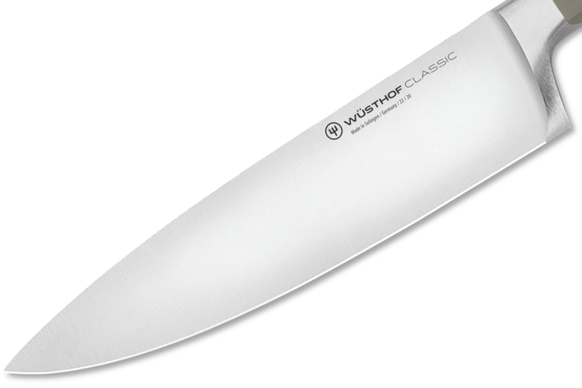 Wusthof Classic Colour Velvet Oyster smidd kokkekniv med 20 cm blad