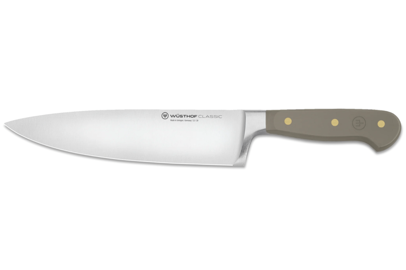 Cuchillo de cocinero forjado Wusthof Classic Colour Velvet Oyster, 20 cm de hoja