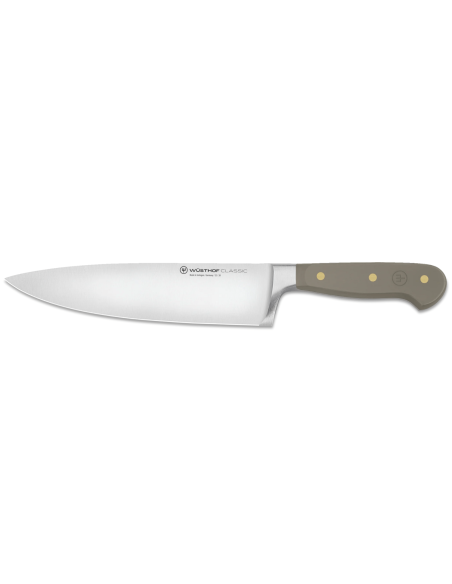 Cuchillo de cocinero forjado Wusthof Classic Colour Velvet Oyster, 20 cm de hoja