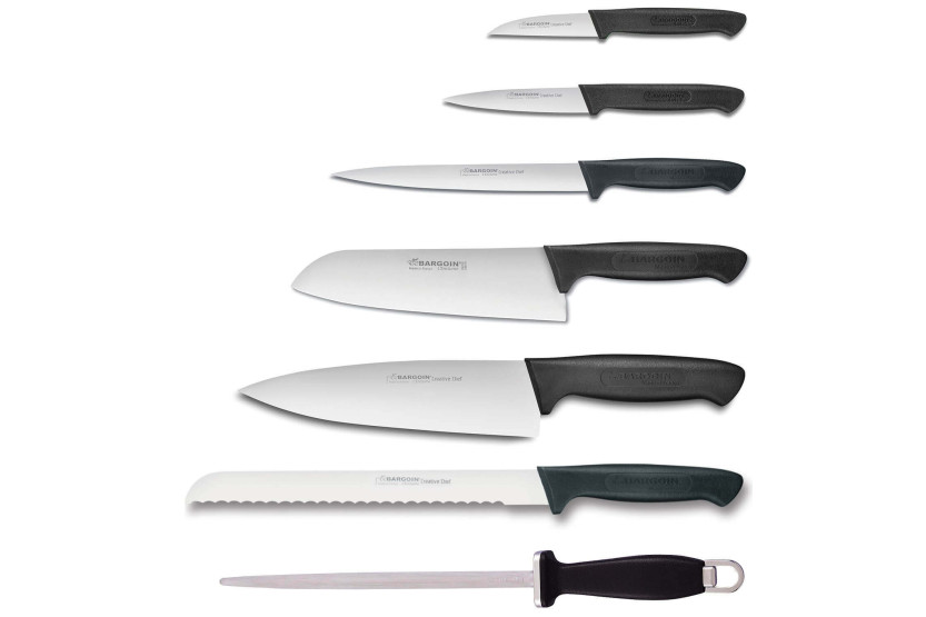 Messerkoffer 6 Messer + 1 Wetzstahl Diamant Bargoin Creative Chef