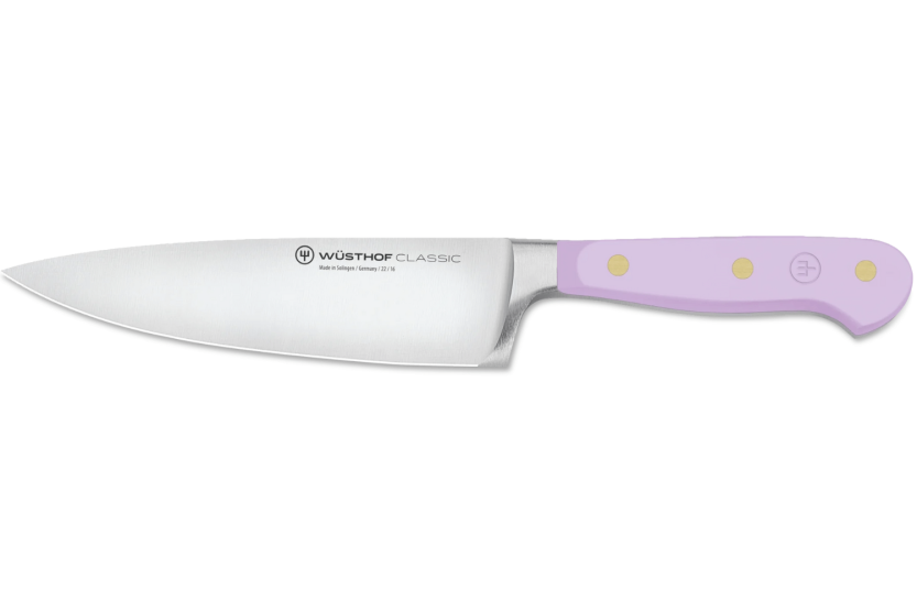 Faca para chef forjada em inhame Wusthof Classic Colour Purple Lâmina de 16 cm