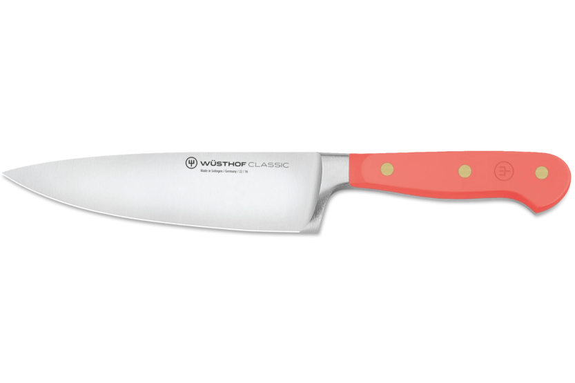 Faca de cozinha forjada Wusthof Classic Colour Coral Peach, lâmina de 16 cm