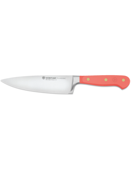 Faca de cozinha forjada Wusthof Classic Colour Coral Peach, lâmina de 16 cm