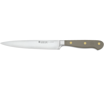 Wusthof Classic Colour Velvet Oyster taottu viipalointiveitsi 16cm terä