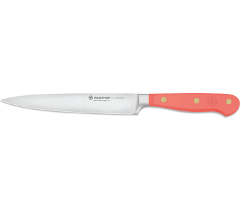 Wusthof Classic Colour Coral Peach smidd påleggskniv med 16 cm blad