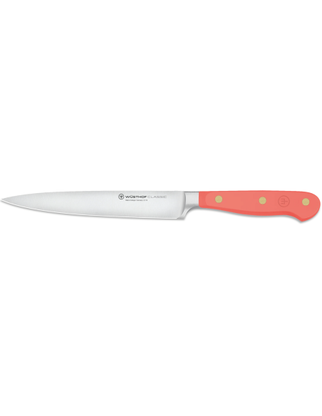 Wusthof Classic Colour Coral Peach smidd skivkniv 16cm blad