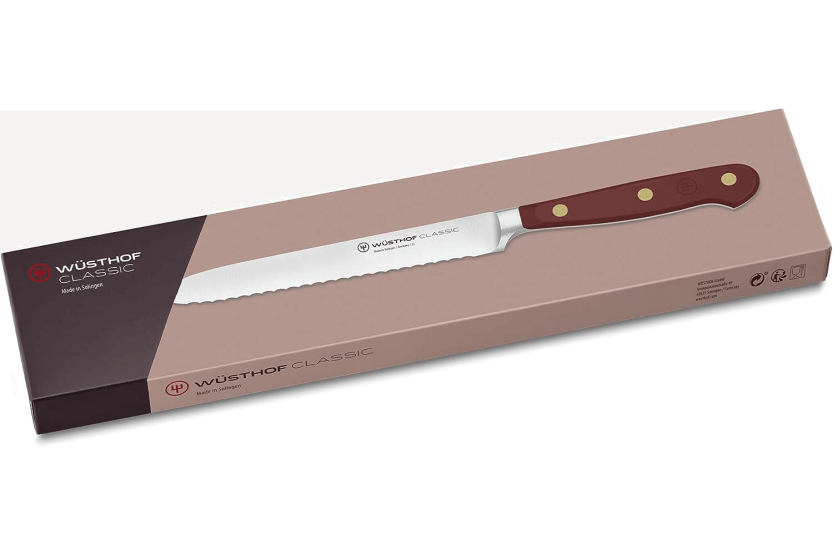 Wusthof Classic Colour Tasty Sumac smedet pølsekniv 14 cm savtakket blad