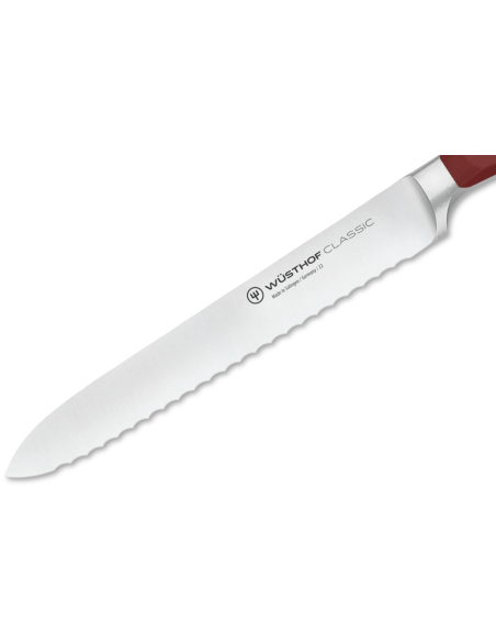 Cuchillo forjado para salchichas Wusthof Classic Colour Tasty Sumac 14cm hoja dentada