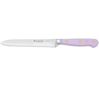 Faca para salsichas forjada em inhame Wusthof Classic Colour Purple, lâmina serrilhada 14cm