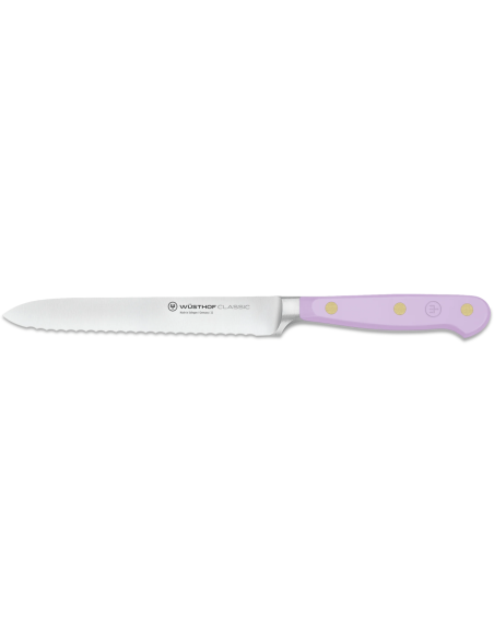 Wusthof Classic Colour Purple Yam gesmeed worstmes 14cm gekarteld lemmet