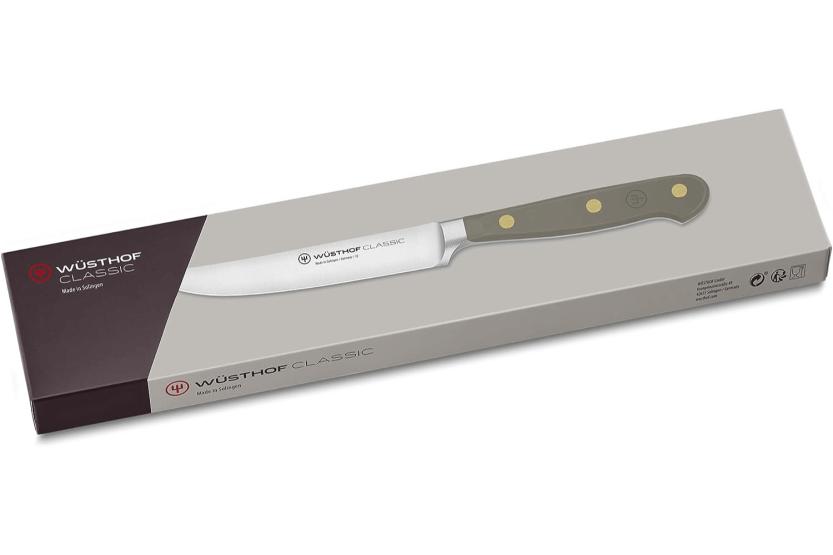 Wusthof Classic Colour Velvet Oyster smedet steakkniv med 12 cm blad