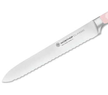 Wusthof Classic Colour Pink Himalayan Salt smidd korvkniv 14cm tandat blad 2