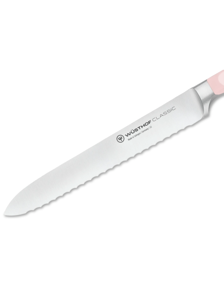 Wusthof Classic Colour Rosa Sale dell'Himalaya coltello per salsicce forgiato con lama seghettata da 14 cm