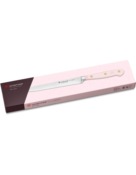Wusthof Classic Colour Pink Himalayan Salt gesmeed worstmes 14cm gekarteld lemmet