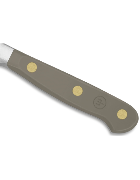 Wusthof Classic Colour Velvet Oyster gesmeed schilmesje 9cm lemmet