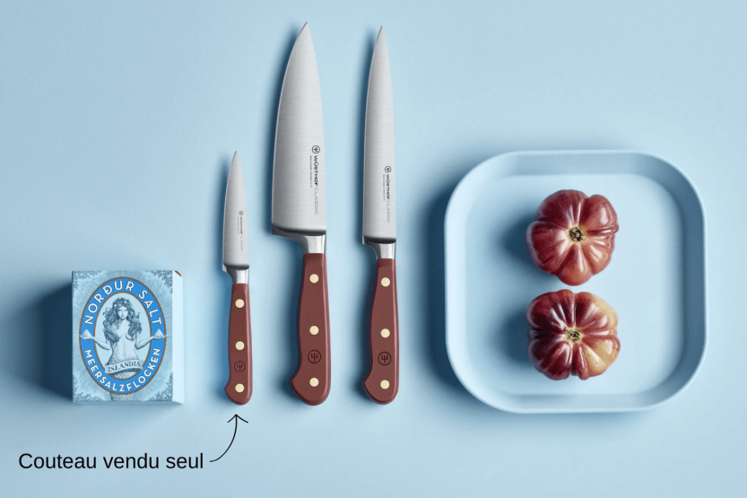 Cuchillo de pelar forjado Wusthof Classic Colour Tasty Sumac 9cm hoja