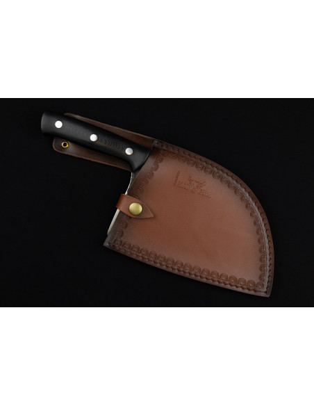 Serbisches Messer Samura Mad Bull 18cm Griff aus G10 und schwarzem Carbon
