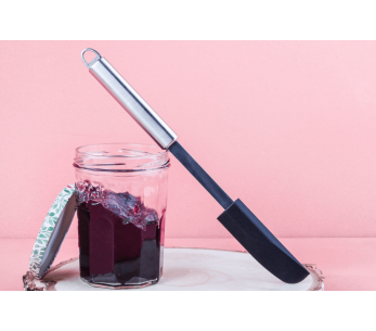 Spatola stretta Cristel POC in acciaio inox e silicone 2