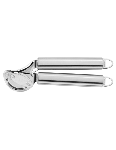 Cristel POC stainless steel garlic press with sliding scraper