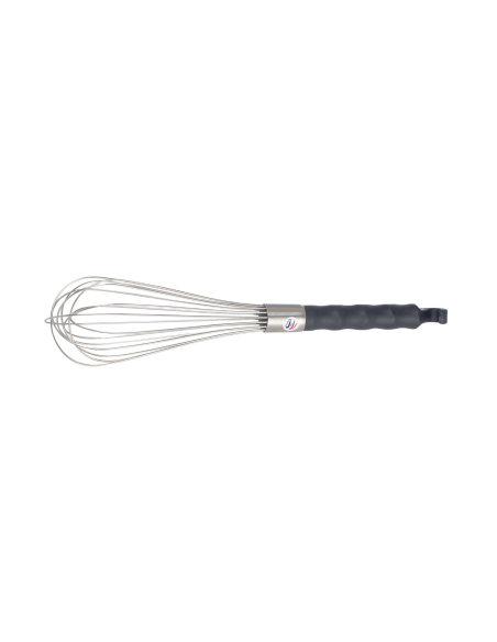 Batedor de cozinha com cabo preto antiderrapante