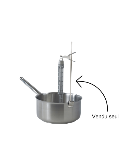 Suporte para batedor/termómetro em aço inoxidável