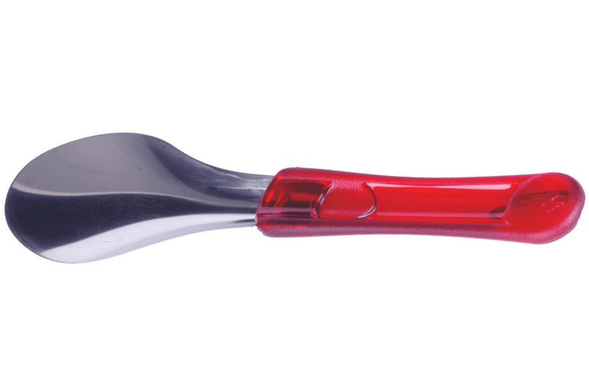 Rode roestvrijstalen ijspatel 26cm