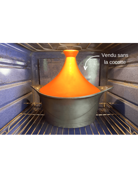 Cookut ceramic tagine lid for L'Incroyable cocotte 28cm + recipe booklet