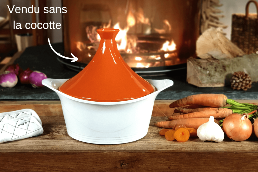 Cookut keramiskt tagine-lock till L'Incroyable cocotte 28cm + recepthäfte