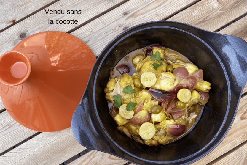 Cookut keraaminen tagine-kansi L'Incroyable cocotte 24cm:lle + reseptivihko