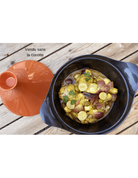 Cookut ceramic tagine lid for L'Incroyable cocotte 24cm + recipe booklet
