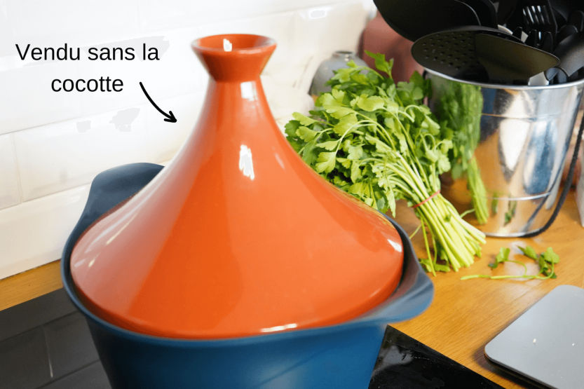 Cookut ceramic tagine lid for L'Incroyable cocotte 24cm + recipe booklet