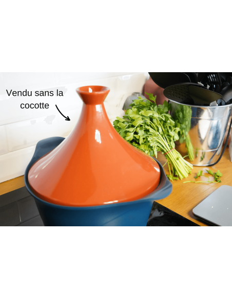 Cookut Tajine-Deckel aus Keramik für L'Incroyable cocotte 24cm + Rezeptheft