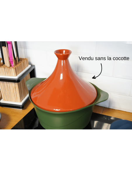 Cookut tampa tagine cerâmica para cocotte L'Incroyable 24cm + folheto de receitas