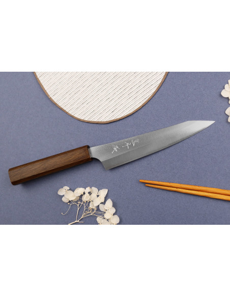 Faca Faca universal japonesa tradicional Yu Kurosaki com 15 cm de lâmina de aço HAP40
