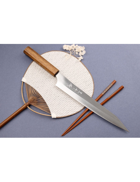 Japanilainen sujihiki veitsi 24cm Yu Kurosaki Gekko San Maï