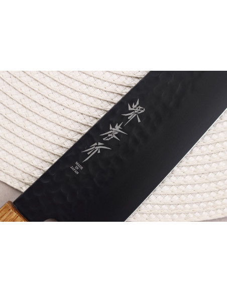 Japanisches Kochmesser 24cm Sakai Takayuki Kurokage Griff aus gebrannter Eiche