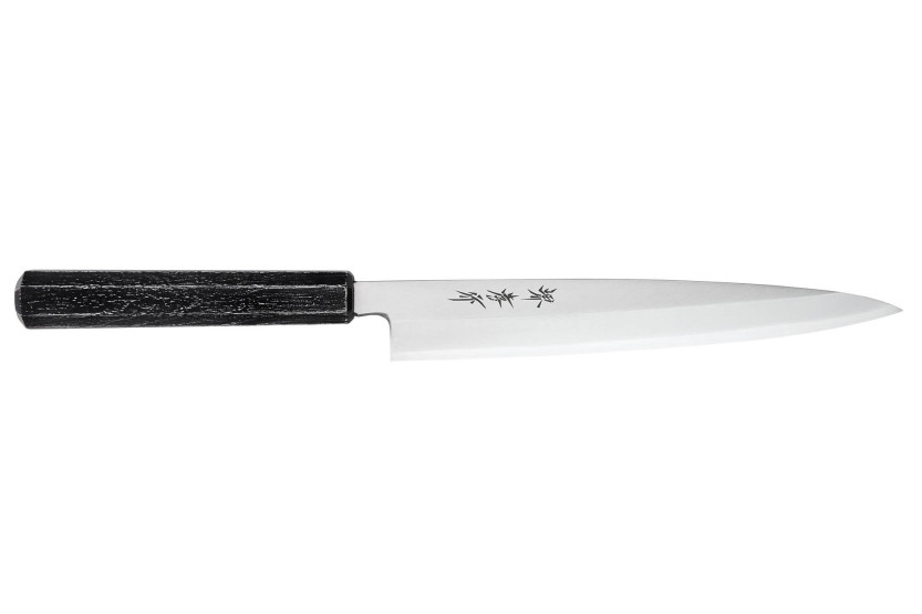 Sakai Takayuki Nanairo Faca japonesa Faca yanagiba de 21 cm Cabo em resina lacada a ABS