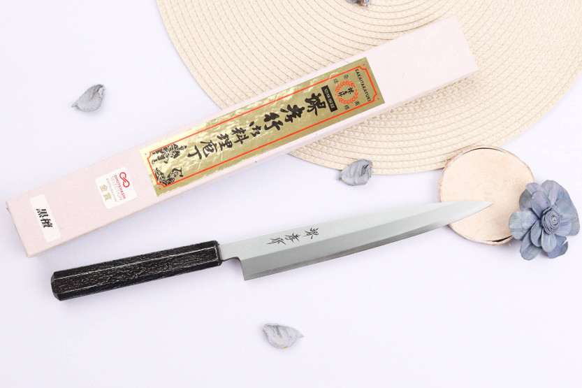 Sakai Takayuki Nanairo Faca japonesa Faca yanagiba de 21 cm Cabo em resina lacada a ABS
