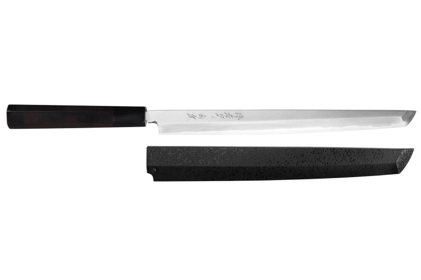 Sakai Takayuki Byakko 27 cm japansk sakimaru takohiki-kniv i ibenholt + slire