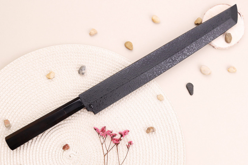 Sakai Takayuki Byakko 27cm sakimaru takohiki faca artesanal japonesa cabo em ébano + bainha