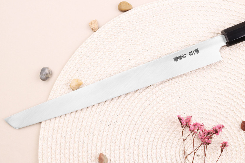 Sakai Takayuki Byakko 27cm Japans sakimaru takohiki mes ebbenhout handvat + schede