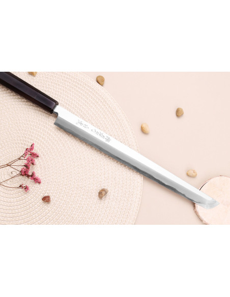 Sakai Takayuki Byakko 27cm sakimaru takohiki cuchillo artesanal japonés mango de ébano + funda