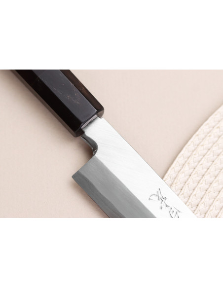 Sakai Takayuki Byakko 24 cm Coltello yanagiba giapponese Coltello yanagiba fatto a mano manico in ebano + fodero