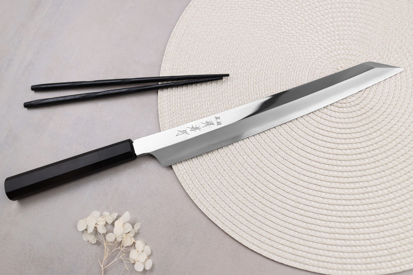 Yanagiba knife kiritsuke 27cm japonais artisanal Sakai Takayuki Hien