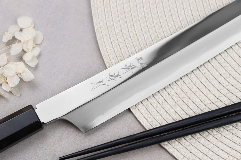 Yanagiba veitsi kiritsuke 27cm japonais artisanal Sakai Takayuki Hien Sakai Takayuki Hien
