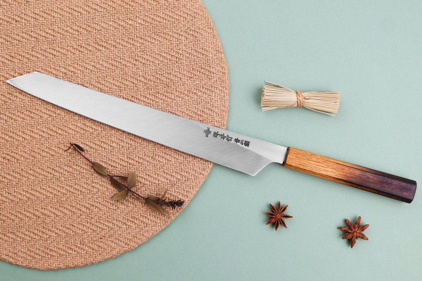 Yanagiba kniv japonais artisanal Sakai Takayuki Homura Guren 30cm