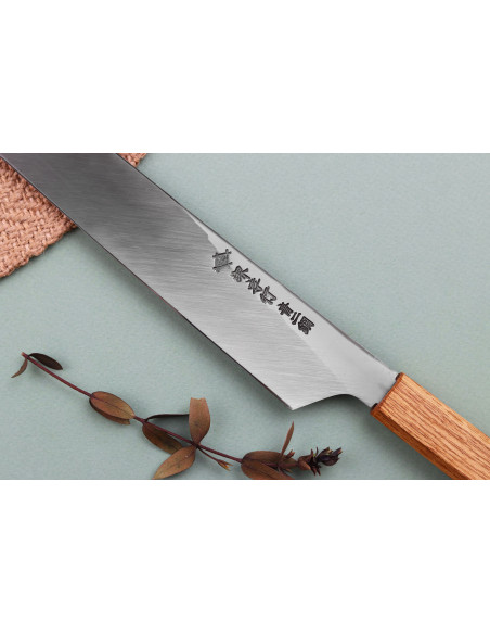 Yanagiba mes japonais artisanal Sakai Takayuki Homura Guren 30cm