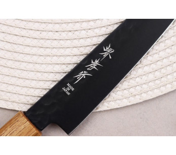 cuchillo universal japonés Sakai Takayuki Kurokage 15cm Mango de roble quemado 2